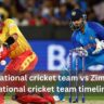 india national cricket team vs zimbabwe national cricket team timeline