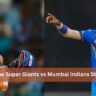 lucknow super giants vs mumbai indians standings
